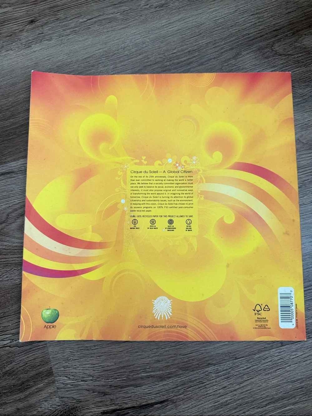 The Beatles LOVE Cirque du Soleil 2006 Souvenir Program Book The Mirage